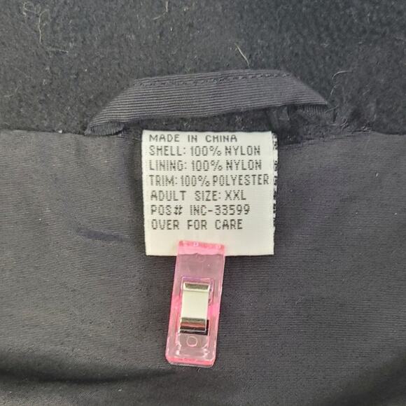 Mens XXL Long Sleeve Full Zip & Button Multi Pocket Drawstring Waist Lined Coat - Picture 4 of 4